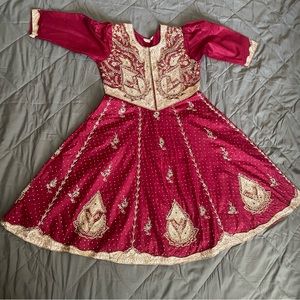 Party and Wedding pure silk heavy embroidery suit